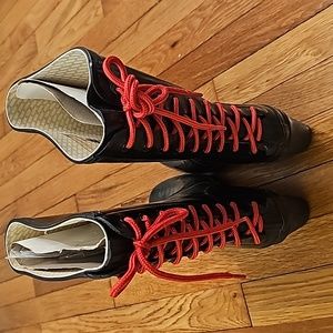 Hunter Heel Rain Boots Red Lace Up